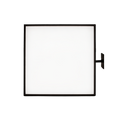 Square projecting lightbox sign double sided illuminated for retail and hospitality