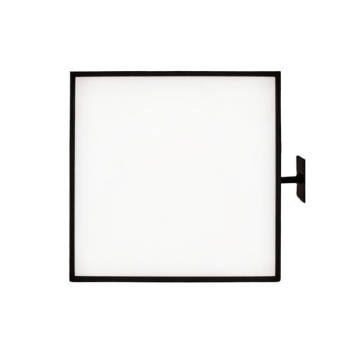 Square projecting lightbox sign double sided illuminated for retail and hospitality
