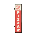 Vertical rectangle lightbox sign illuminated projecting sign for takeaways and bars